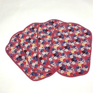 Set of Vintage 70s Quilted Placemats